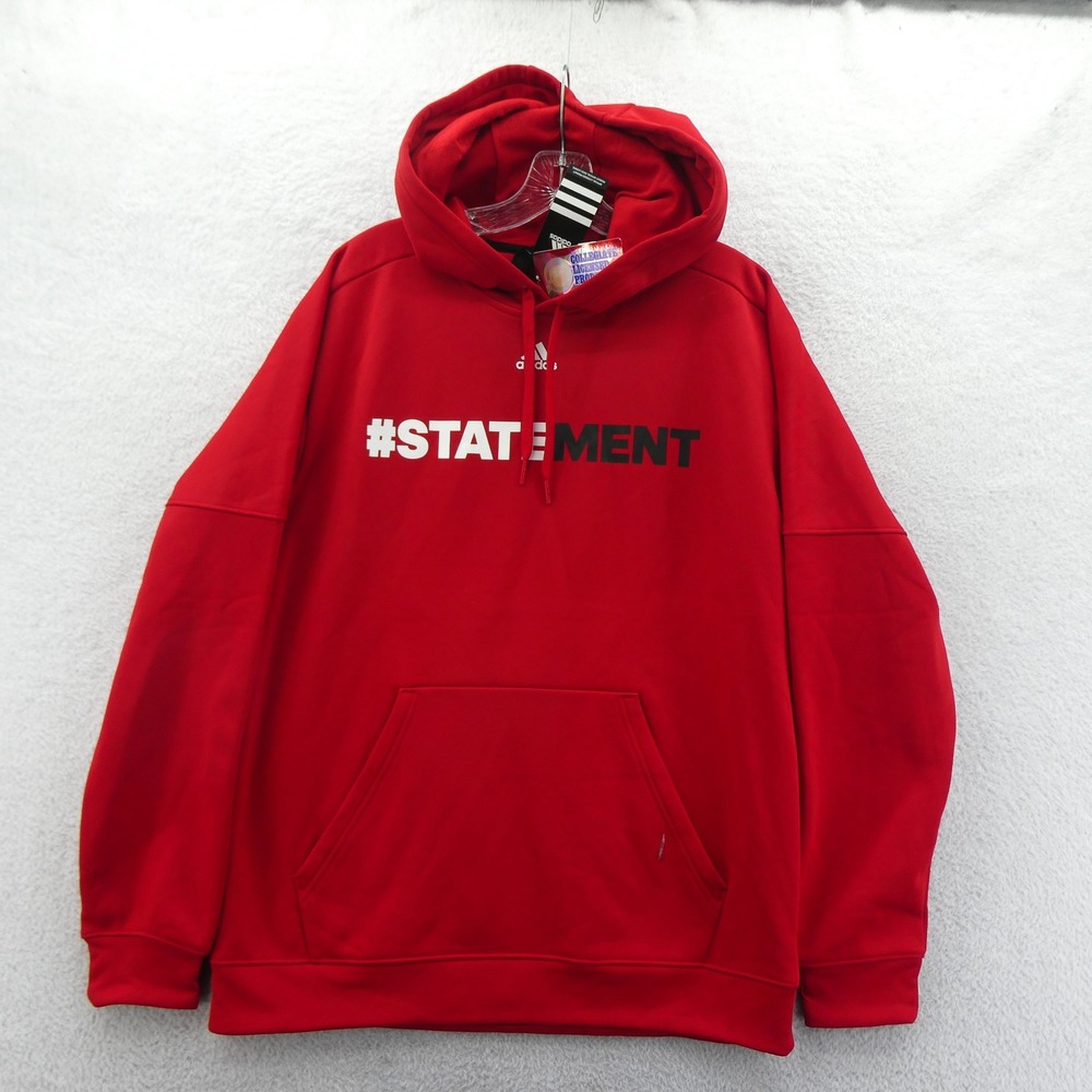 Adidas Hoodie Women Large NC State Wolfpack Red‎ Statement Climawarm Pullover